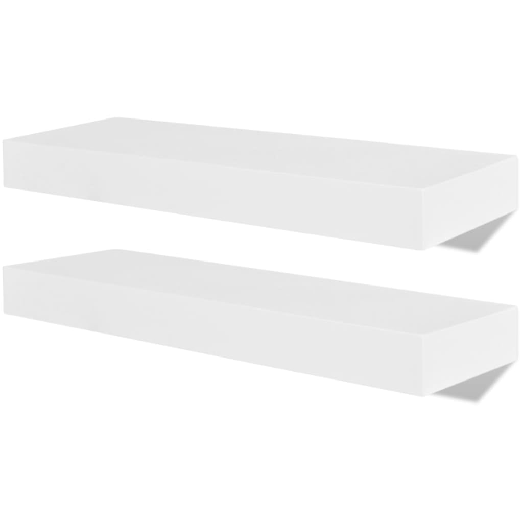 Kepooman 4pcs 15.7" Hanging Wall Shelves Decoration for Home Ofiice, White Kepooman 4pcs 15.7" Hanging Wall Shelves Decoration for Home Ofiice, White