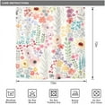 thumbnail image 5 of Cute Floral Colorful Shower Curtain,Spring Boho Kids Girls Girly Wildflower Pink Watercolor Fabric Cloth Bathroom Curtains,Funky Trendy Plant Bathroom Decor Set with Hooks 72x72 Inch, 5 of 6