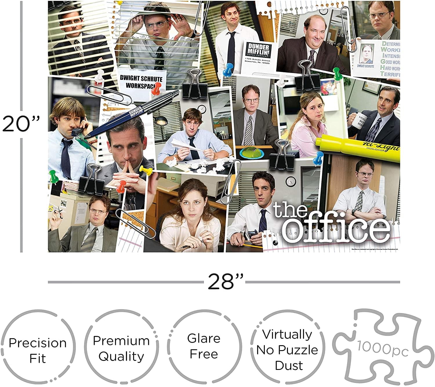 AQUARIUS The Office Cast Collage 1000-Piece Jigsaw Puzzle