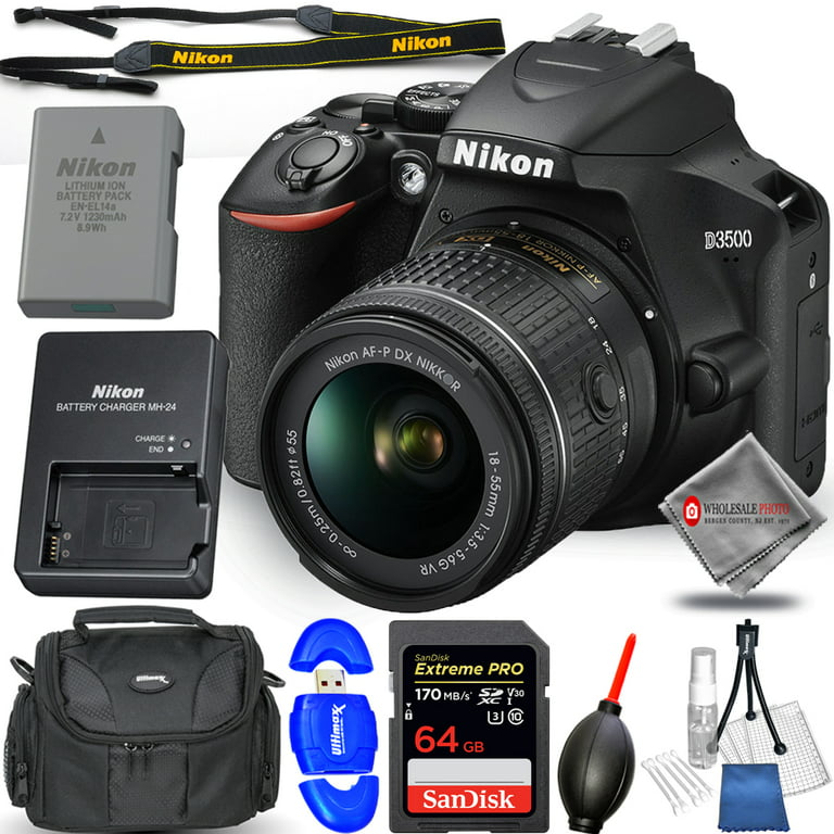 Nikon D3500 DSLR Camera with 18-55mm Lens (1590) Starter Bundle