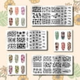 thumbnail image 3 of 3pcs Nail Stamping Plate Flower Leaf Nail Stamper Plant Nail Stencils Tip Nail Stamp Tool Print Nail Stencils Stainless Steel Nail Image Plates for Nail Art Design Manicure Salon, 3 of 6