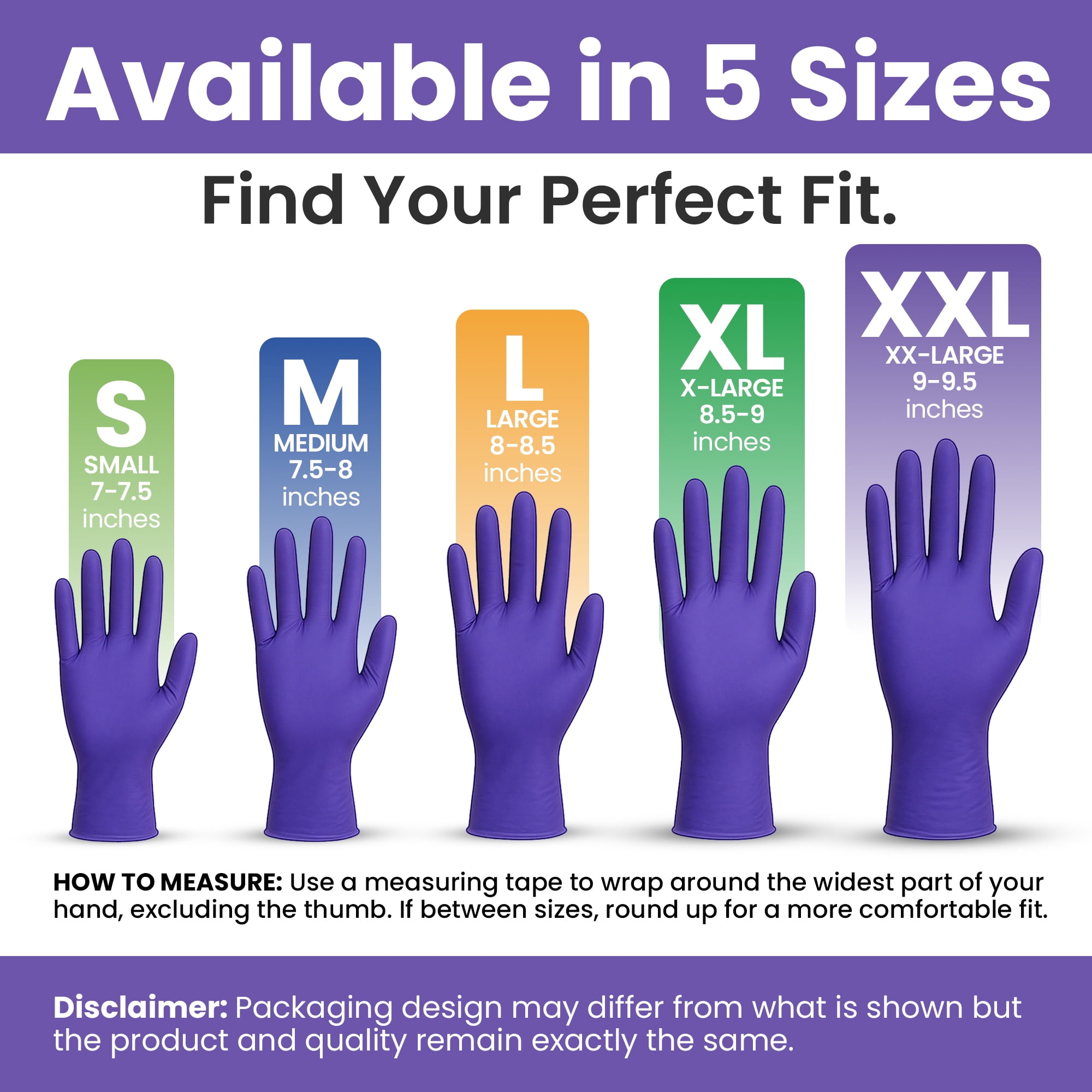 SAFEWAY USA Nitrile Gloves Disposable — Textured Fingertips, Non-Latex, Powder-Free and Multi-Purpose and Ambidextrous Design for House Cleaning, Food Prep, Esthetician and More —(200 pcs, 2X-Large)