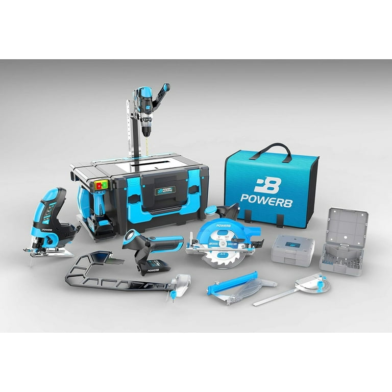 POWER8 Workshop - 20V Cordless Power Tool Combo Kit: Drill/Driver
