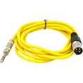 thumbnail image 3 of Seismic Audio SATRXL-M6, Yellow 6 Foot XLR Male to TRS Patch Cable, 3 of 3