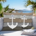 thumbnail image 3 of Throw Pillow Covers 26x26 Inch Set of 2, Anchor Brown Waterproof Outdoor Pillow Covers, Nautical Grey Rustic Farmhouse Wood Grain Decorative Cushion Pillowcases for Couch, Sofa, Bed, Garden, Patio, 3 of 9