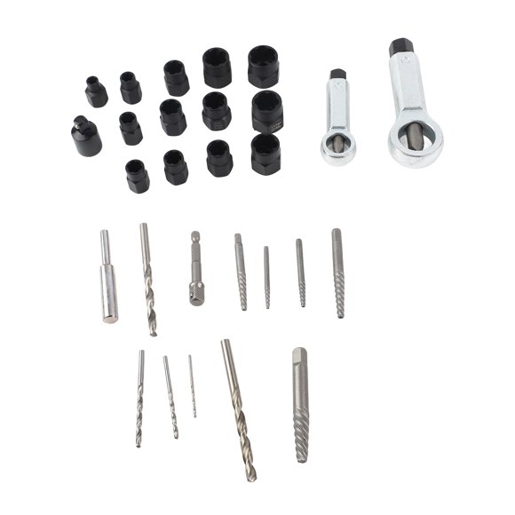 Extractor 28Pcs Damaged Nut Screw Remover Set Broken Nut Bolt Extractor Rust Nut Screw Removal Tools Kit Stuck Nut Bolts Extractor