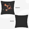 thumbnail image 6 of Set of 2 Square Throw Pillow Covers 18x18in - Cosmic Design Bright Orange Glow Perfect for Couch Bed or Car Decor, 6 of 8
