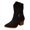 Black, variant on Ladies Suede Slouchy Cowboys Boots Pointed Toe Stacked Heel Metal Buckle Mid Calf Western Cowgirl Booties