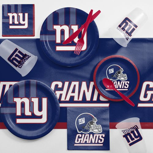 New York Giants Game Day Party Supplies Kit for 8 Guests