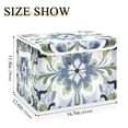 thumbnail image 5 of Yayeee Collapsible Cube Storage Bin with Lid Fabric Closet Decorative Basket with Handles, Green Floral, 5 of 7