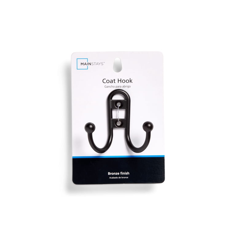 IBosins 32 Pack Silver Coat Hooks Wall Mounted With 64 Screws Retro Double Hooks...