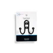 Mainstays, Double Hook Bronze Metal Hooks, for Hanging Towels and Coats, 10 lbs Capacity, 1 Pc