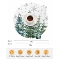 thumbnail image 6 of 15 Inch Round Placemats Set of 6, Green Christmas Tree Non Slip Heat Insulation PP Table Mats, Xmas Tree Grey Snowflake Washable Place Mats for Kitchen Dining Party Table Decor, 6 of 7