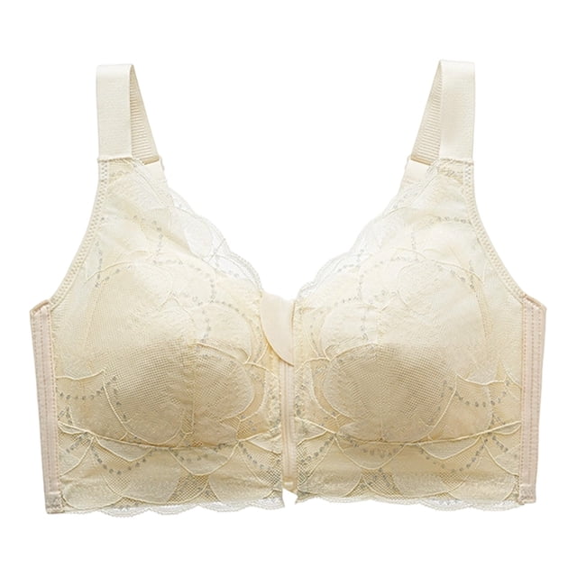 Supportive Front Closure Full Figure Bra for Lift and Shape in Large Cup Sizes with Comfortable Fit and Full Coverage for Everyday Wear
