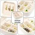 thumbnail image 3 of 20Pcs Organizadora de Joyero de Viaje, Alhajeros Joyeria Mujer, Portátil Mini Alhajeros de PU para Anillos, Pendientes, Collares (Blanco), 3 of 7