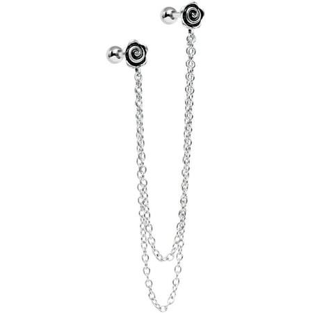 Chain Earrings For Cartilage Body Candy 16G Steel 1/4