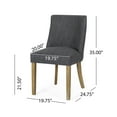 thumbnail image 5 of GDF Studio Gladwin Contemporary Fabric Dining Chairs, Set of 4, Charcoal and Natural, 5 of 7