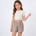 thumbnail image 3 of LWNYDPLSD Girls Shorts Elastic Waist Shorts for Kids Summer Lightweight Breathable Sports Shorts Teens Girls Boys Trendy Outdoor Clothes, 3 of 8