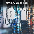 thumbnail image 5 of Monebena White Price Tags with String - 500PCS Pre-Strung String Tags for Pricing, Paper Hang Tags Merchandise Tags, Garage/Yard Sale Tags Clothing Tags Jewelry Tags for Labeling 1.88 x 1.1 Inch M01, 5 of 8