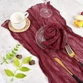 thumbnail image 5 of Wrinkled Dinner Napkins Gauze Cheesecloth Napkins 20 x 20 Inch Rustic Boho Table Napkins Decorative for Weddings Parties Event Home Table(Burgundy,20PCS), 5 of 7