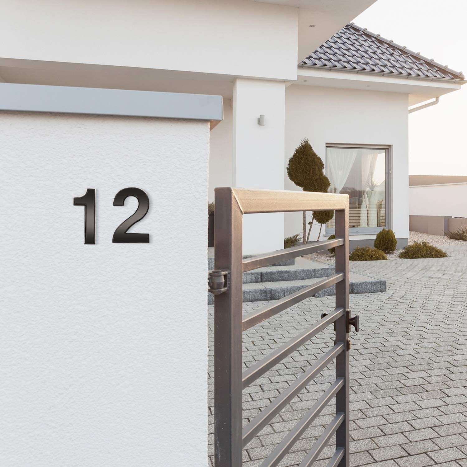20 Pieces House Numbers Mailbox Numbers 0-9, 3D Door Address Numbers Self Adhesive Mailbox Numbers Sticker or House, Apartment, Office, Hotel Room, Mailbox Signs (Black,3 Inch)