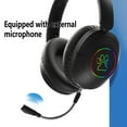 thumbnail image 3 of Auriculares Bluetooth Cabeza Inalámbrica Montada Iluminación de Color con Auriculares Desmontables de Baja Latencia, Impresionantes Auriculares Bluetooth Altos Y Bajos Auriculares Bluetooth con Micróf, 3 of 5