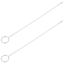Stainless Steel Sewing Tool with Latch Hook for Turning Bias Tubing 2 Pieces Silver
