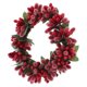 thumbnail image 3 of ColoMX Vela de Navidad Anillo Coronas de velas Guirnalda de velas con bayas rojas artificiales Corona de Navidad Portavelas para decoración de fiesta de cena de mesa de boda de Navidad, 3 of 7