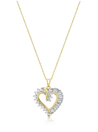 10K Diamond Heart Pendants