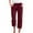 Wine #17, variant on bbyeadc Pedal Pushers for Women Linen Capri Pants Dressy Casual Knee Length Elastic Waist Plus Size Shorts Trendy Summer Linen Capri Pants with Pockets, Wine S