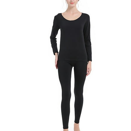 

Avamo Women Men Winter Thermal Underwear Couples Fleece Lined Long Johns Set Base Layer Long Sleeve Tops + Pants 2 Piece Suit