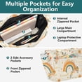 thumbnail image 3 of FORMRS Tote Bag for Women Quilted Large Capacity Travel Work Carry On Shoulder Handbag, Retro Rainbow, 3 of 7