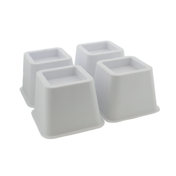 7Penn Bed Riser Set of 3" Inch White Furniture Risers ...