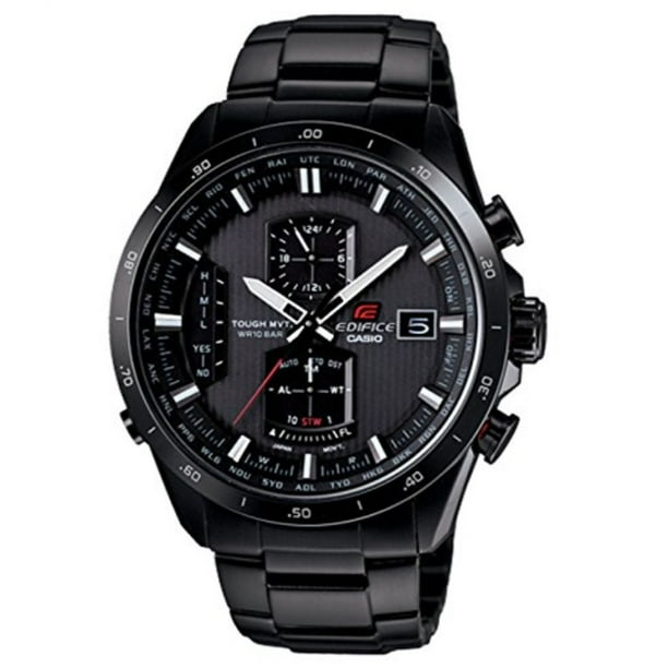 casio edifice black label atomic watch