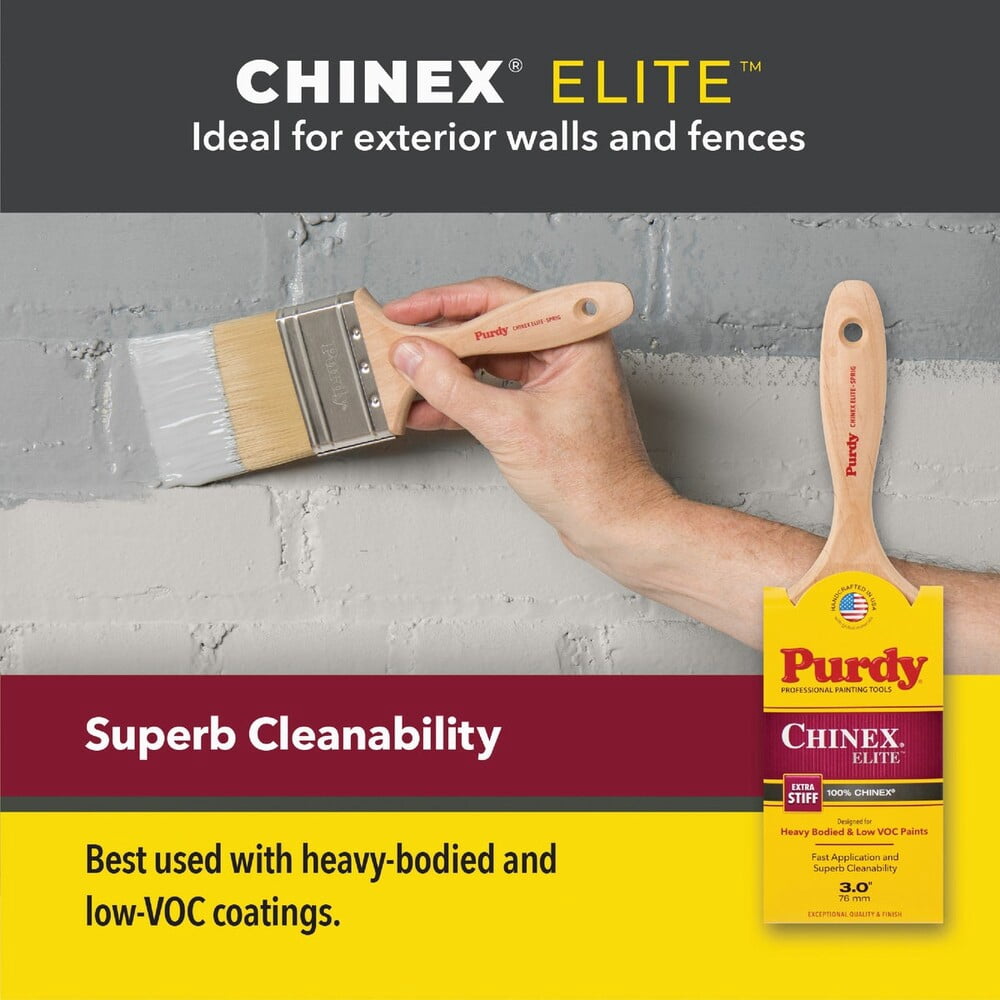 3" Purdy 144580930 Chinex Elite Sprig Paint Brush, Flat Sash, Beavertail