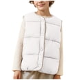 thumbnail image 2 of Chaquetas y abrigos casuales sin mangas y sin capucha de invierno de color sólido con plumón, chaqueta sin mangas y sin capucha para niños, abrigos casuales, chaquetas, abrigos de poliéster para niños, 2 of 7