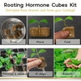 thumbnail image 2 of Rooting Promoter Cubes for Plant Cuttings Cloning Kit - Biodegradable Root Booster for Fast Root Growth - Advanced Rockwool Alternative - 30 1x1 inch Root Starter Seed Starter Plugs for Cloning Trays, 2 of 6