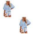 thumbnail image 4 of Blusa informal Qarigey para mujer y niñas con mangas con volantes transpirable básica, 4 of 6
