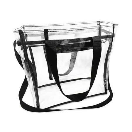 Nova Plastic Bag - Nova Sport Wear Largest Stadium Security Approved Clear Bag with Handles/Adjustable Strap / 12x12x6 / Transparent Gameday NFL Tote for Men and Women