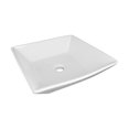 thumbnail image 6 of White Square Countertop Vessel Bathroom Sink 16.5" Renovator's Supply, 6 of 10