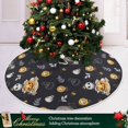 thumbnail image 6 of FMSHPON Halloween Skulls Pumpkin Xmas Christmas Tree Skirt Stand Mat for Holiday Party Decoration Indoor Outdoor 48 inches, 6 of 6