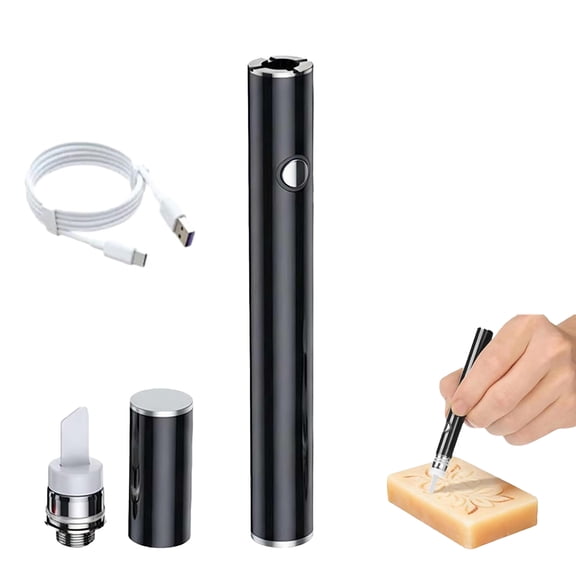 Cordless Electric Hot Knife Tool, Portable Ceramic Heated Pen, Rechargeable Type-C Multipurpose Heating Sculpting Electrical, for Candle Soap, Foam & Plastic DIY Projects