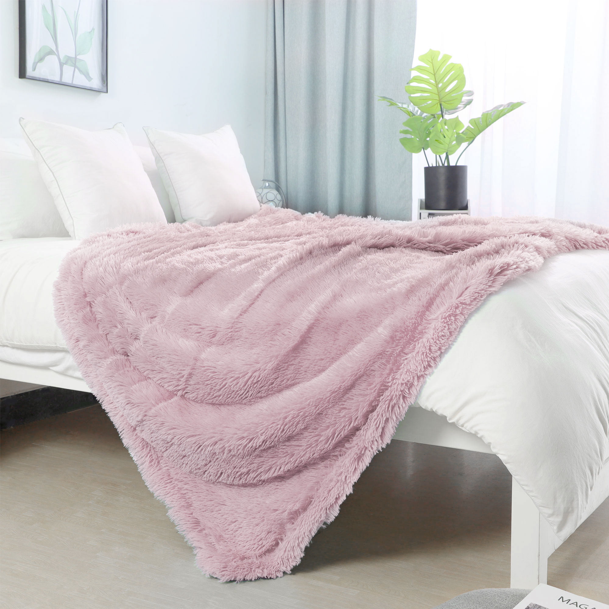 Details about     King Size Fleece Throw Blanket Sofa Soft Warm Faux Fur Mink Bedspread UK Fast