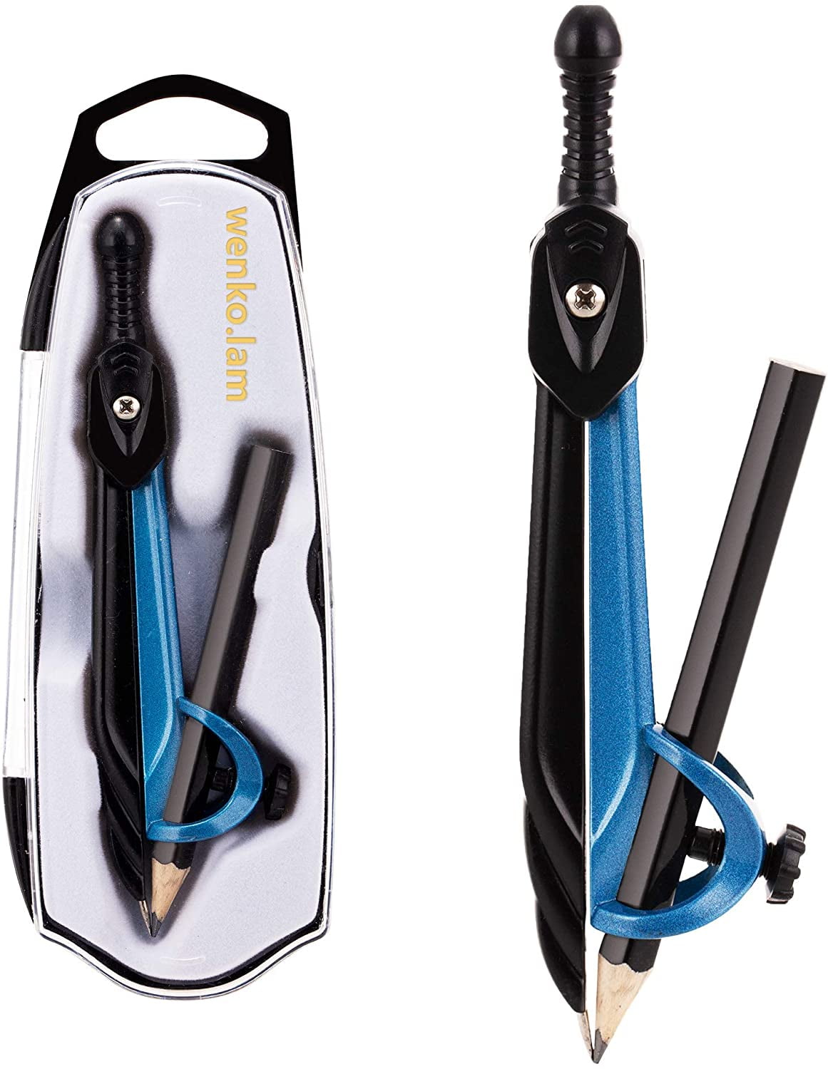 HCXIN Math Geometry Compass, with Wooden Pencil, Makes 13 Inch Circle, Compass, Math Compass