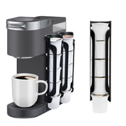 Nurforta K Cup Holder for Keurig: Coffee Pod Holder for Counter Small Space - K Cup Holder for Wall Mount - Black 2 pack for 10 K-cups