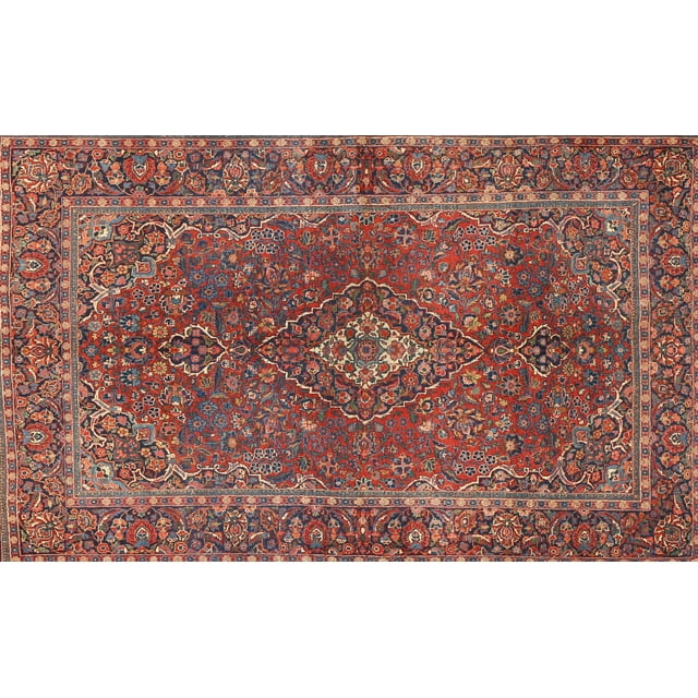 Ahgly Company Machine Washable Indoor Rectangle Traditional Orange Salmon Pink Area Rugs, 10' x 13'