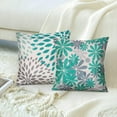 thumbnail image 2 of Teal Pillow Covers 20x20 Set of 4 Teal Decorative Throw Pillow Cover for Couch Modern Daisy Pillows Case for Living Room Cushion Bed Outdoor Home Decor, 2 of 6