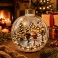 thumbnail image 5 of Eagokdc Christmas Light‑Up Globe Hanging Ornaments Clear Ball Decorations, Farmhouse Hanging Balls for Christmas Tree Wall Window Ceiling Decor, 5 of 6