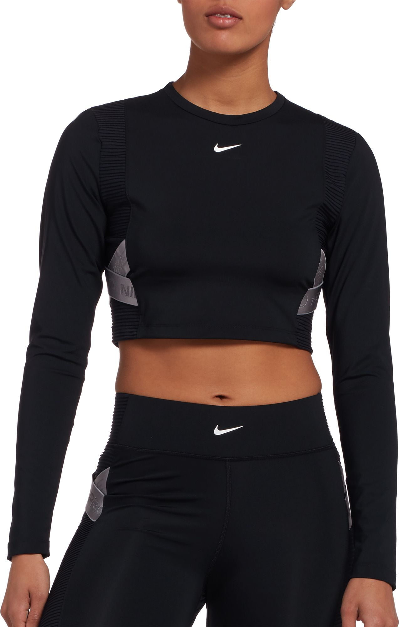 nike air micro long sleeve crop top
