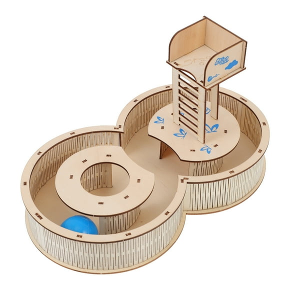 CIMAXIC Jouet Labyrinthe en Bois pour Hamster Jouet Labyrinthe pour Animal de Compagnie Petits Animaux Jouet de Terrain de Jeu,11.42"X6.69"X6.3"